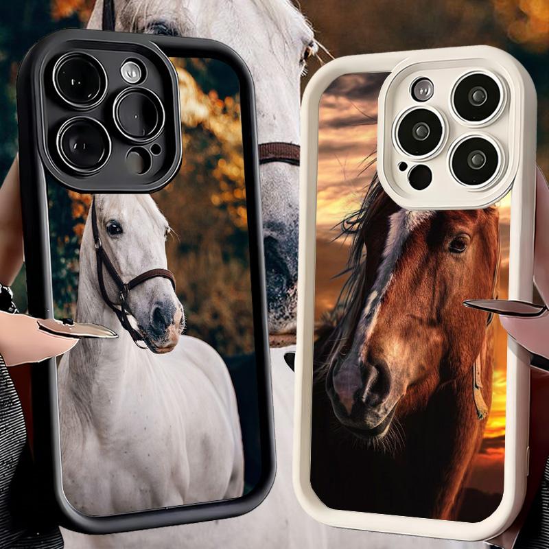 Phone Case for iPhone 17 Air 16E 15 16 Pro Max Ferghana Horse Animal Cover 14 Plus 13 12 Mini Soft Shell Silicone Fundas