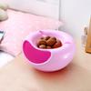 Multi Use Double Layer Snack Bowl Lazy Snack Plate Kitchen Fruit Plate Sunflower Seeds Storage Box Dishes Living Room Acc