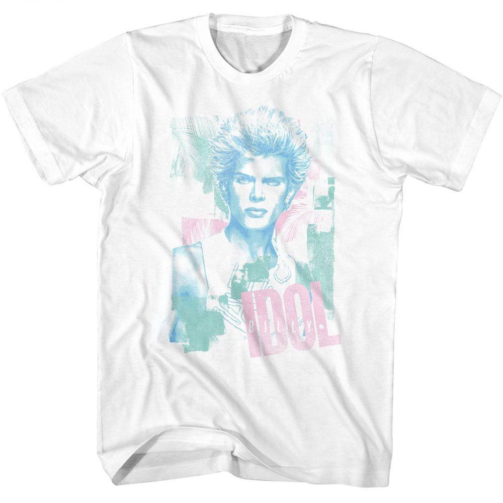 Billy Idol Pastel Billy White Music Shirt
