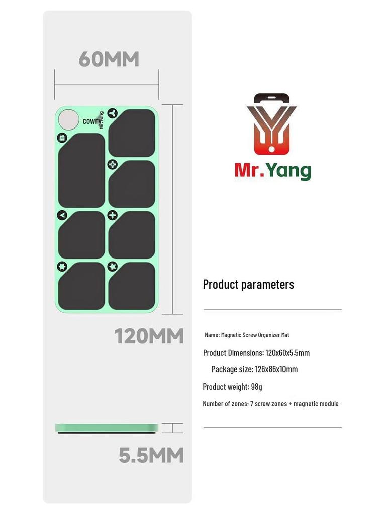 Screw Storage Board: Aluminum Alloy Magnetic Organizer by Yang Changshun