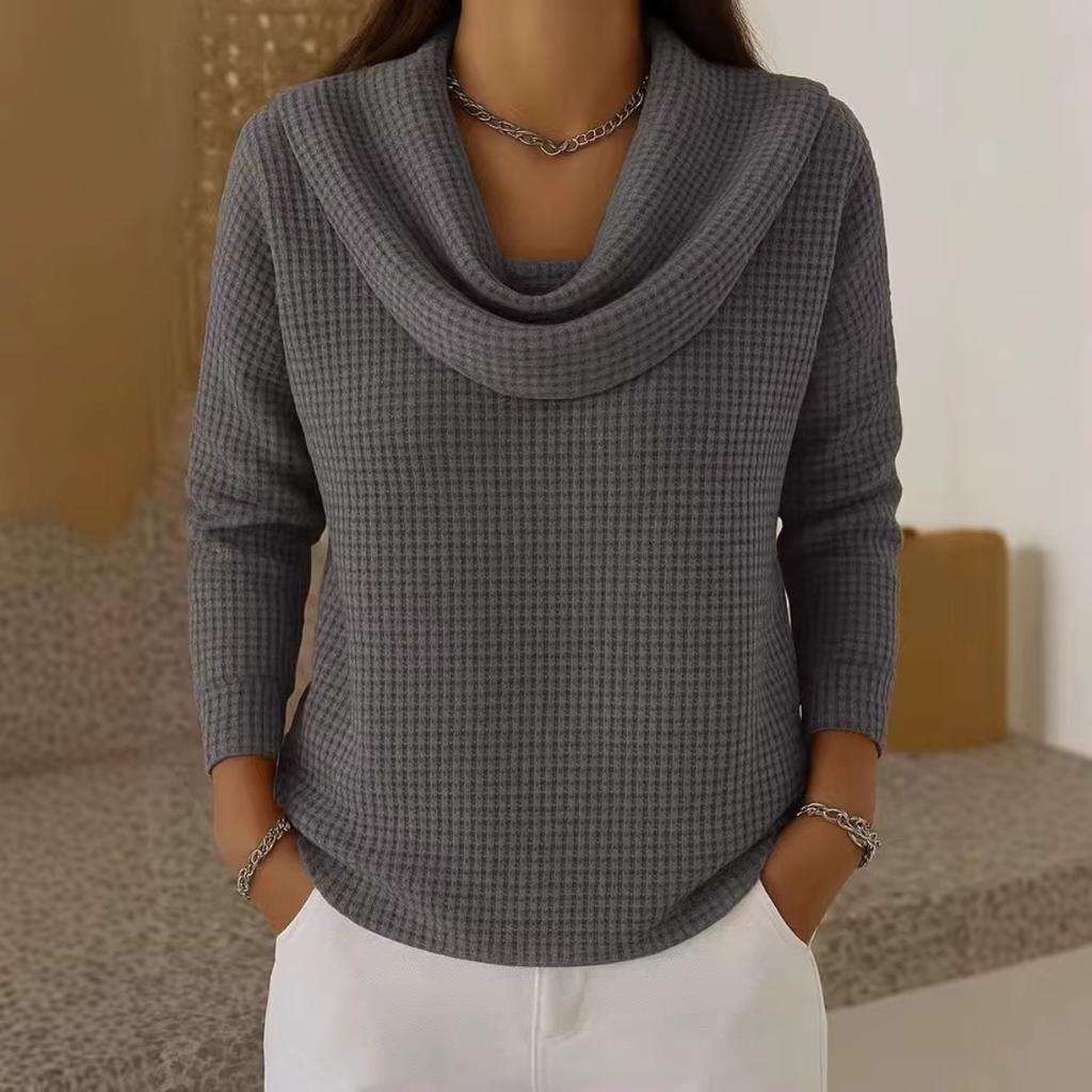 Solid Color Casual Loose T-shirts For Woman Vintage Women's Oversized T-shirt Long Sleeve Tees Fashion Female Tops
