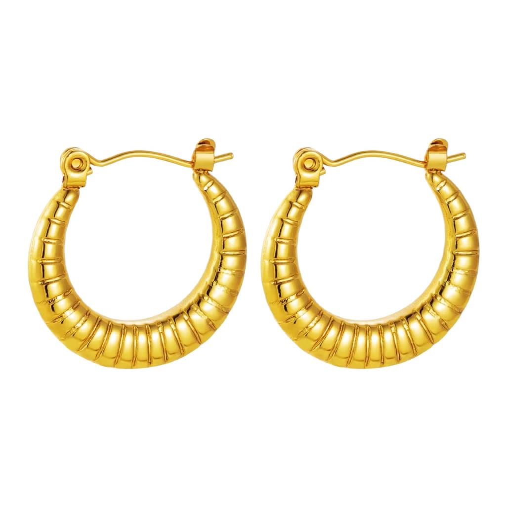 Boucles d'Oreilles en Acier Inoxydable pour Femmes Vintage Luxe Élégant Bijoux en Acier Titane