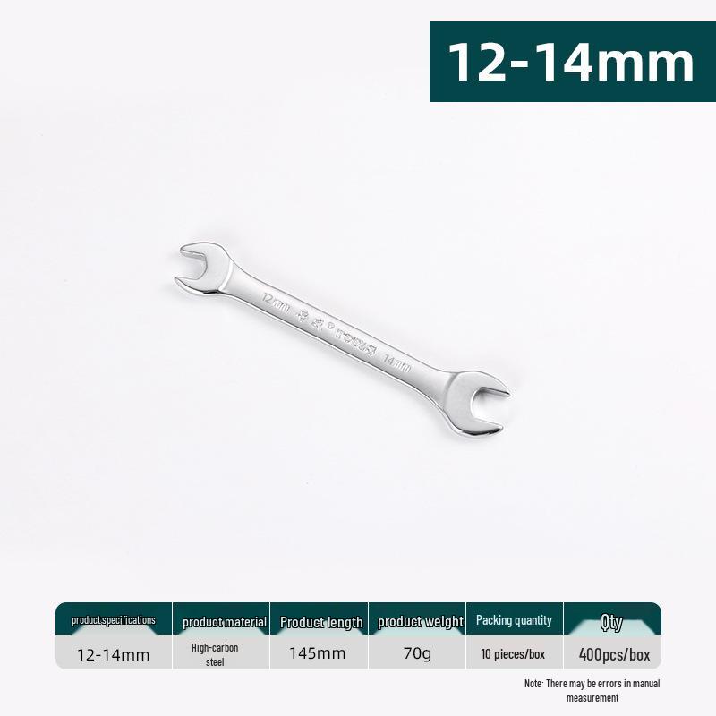 Ruwei Tools Double-Ended Mirror Finish Open-End Wrench, 8-10mm, Multi-Size