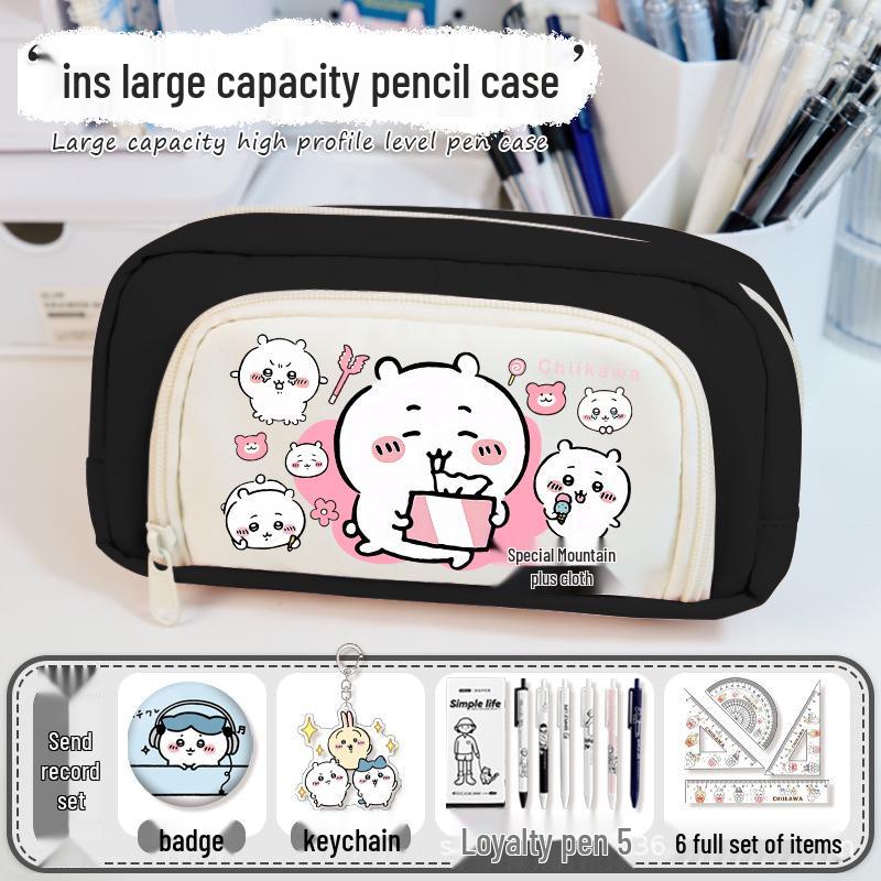 Chiikawa 2025 Torba Ita - Duża Pojemność Podwójna Warstwa Etui na Ołówki Anime dla Dziewcząt.