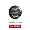 Car Engine Carbon Fiber button sticker Emblem Shell For BMW F F10 F07 F20 F21