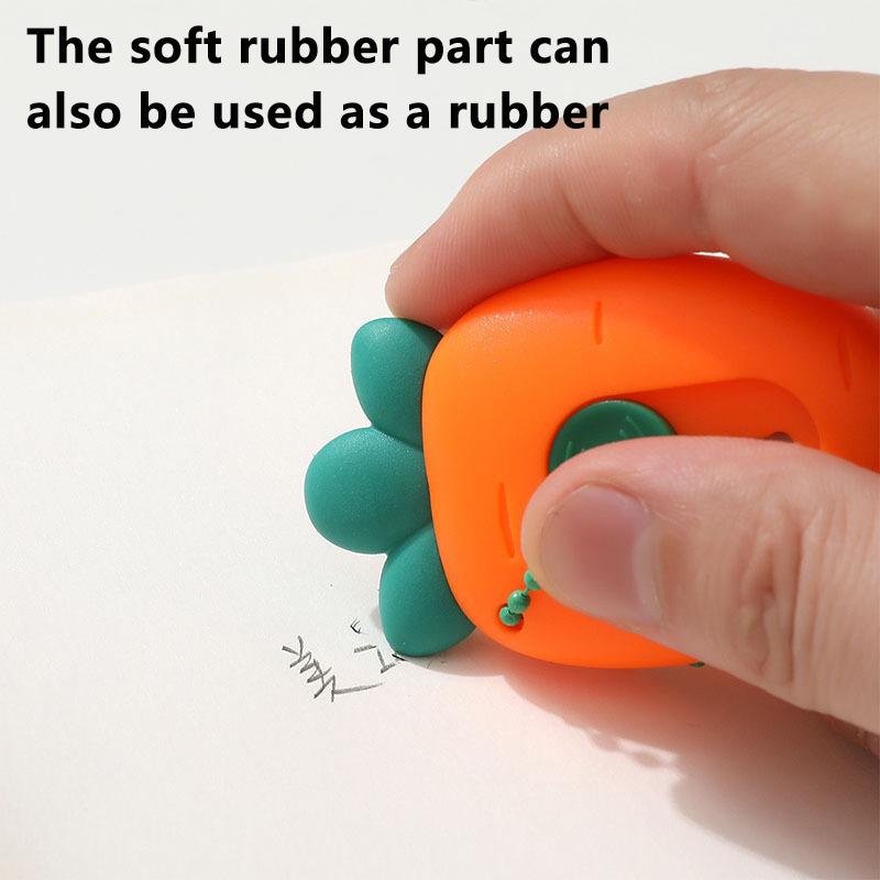 1/3 Stück Niedliches Tragbares Mini Avocado Erdbeere Karotte Kunst Universalmesser Express-Box Messer Papierschneider Bastelverpackungswerkzeuge