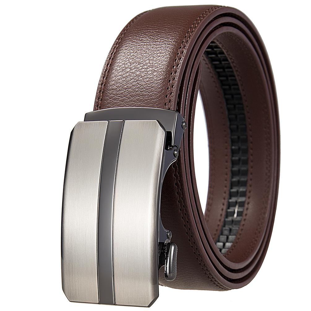 1Pcs Fashion Men, Casual Abrasive Belt, Automatic Buckle Belt Ly36-3 3051-1