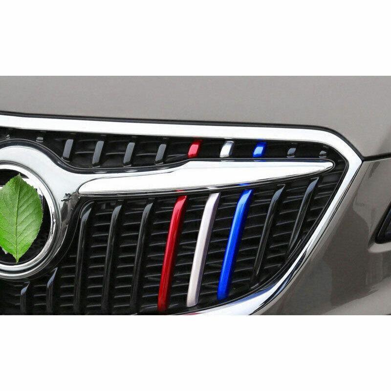 For Buick Envision 2019-2020 3-Color Front Center Mesh Grille Grill Strip Trim