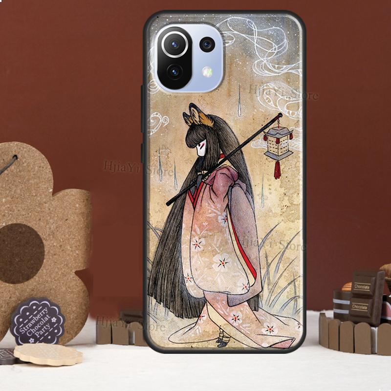 Kitsune Fox Art Funda For POCO F5 X3 X4 X5 Pro F4 GT C40 F3 Case For Xiaomi 11T 12T Pro 12 X 13 Lite Cover