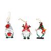 3 Pcs 2D Flat Christmas Tree Ornaments Wooden Christmas Decor Xmas Hanging Pendant  Christmas Tree
