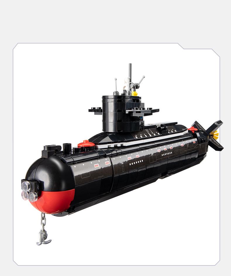 Nuclear Submarine Compatible Building Blocks Playset for Kids