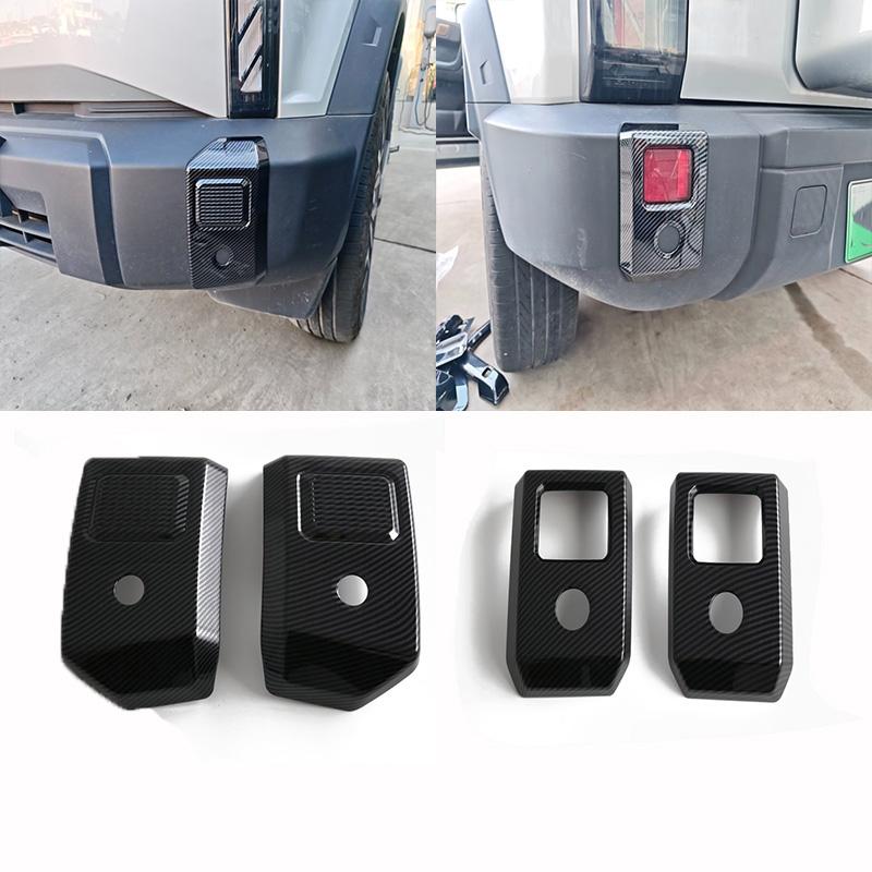 For Chery JAECOO J6 Icar 03 2024 2025 ABS black Car Exterior Part Front Rear Fog Lamp Light Bumper Reflector Frame Cover Trim
