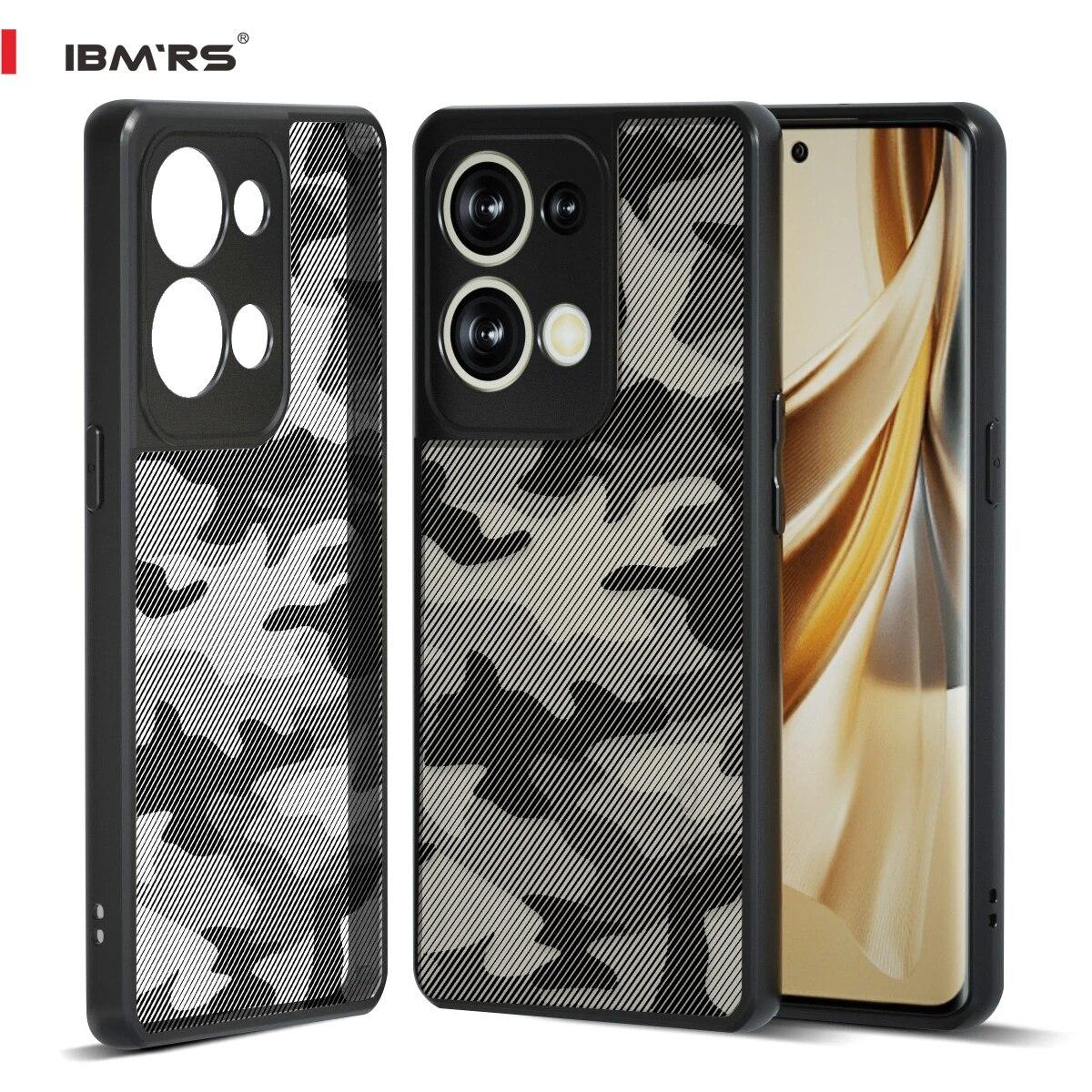 

IBMRS для Oppo Reno9 Pro+ Противоударный чехол для телефона, Защита военного класса камуфляжный прозрачный чехол Art Camo