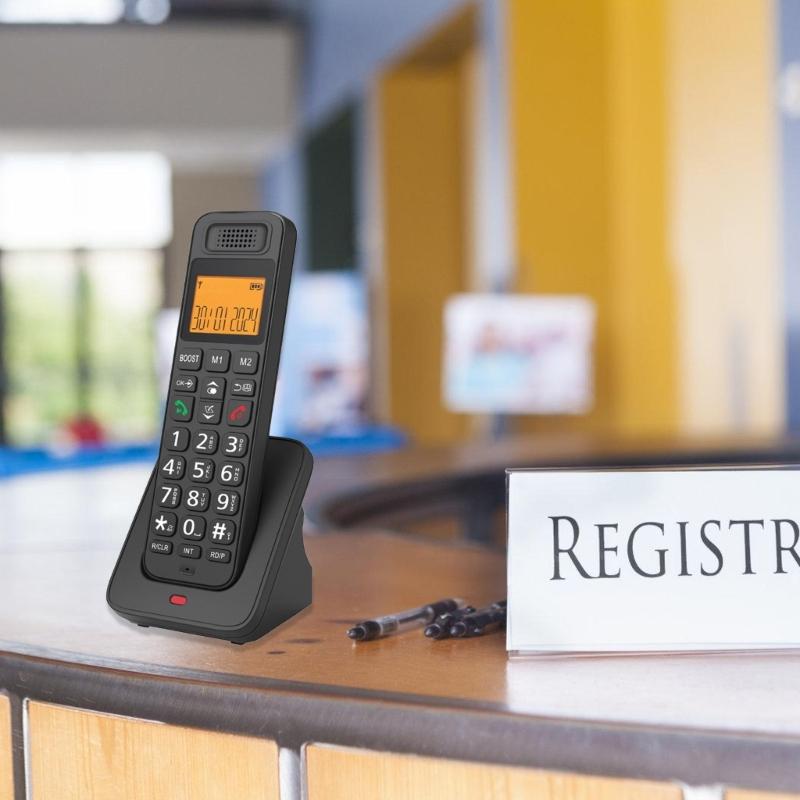 1Set Home Telephone 2 Handset Cordless Phone with Large LCD Display and Quick Dialing Function Efficient Communication