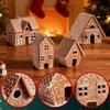 Christmas Table Decoration Hollow Gingerbread House Winter Holiday Table Decoration Warm Led Lights Holiday Gift