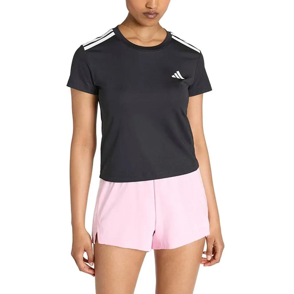 Adidas Hyperglam 3-Stripes Striped Round Neck Short Sleeve T-Shirt Women Tops KC7639