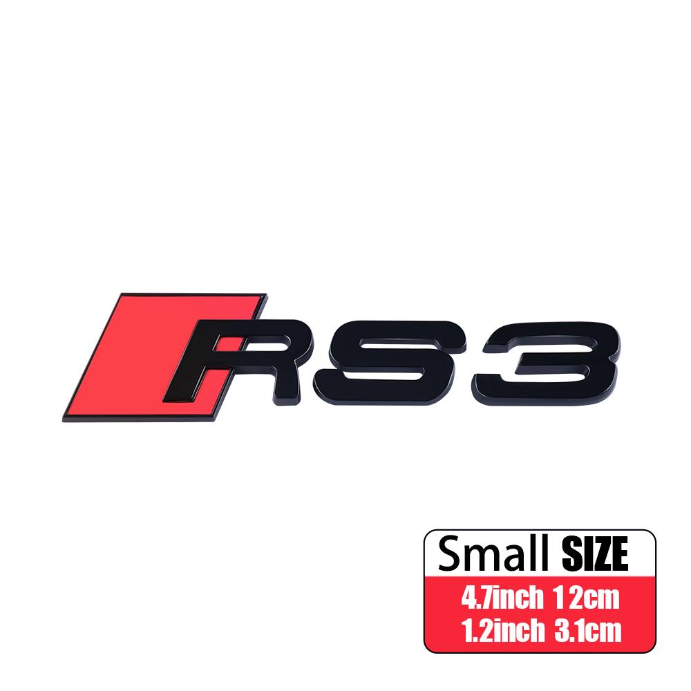 3D ABS RS3 RS4 RS5 RS6 RS7 RS8 Emblem Car Body Rear Trunk Decoration Stickers Accessories For  kcpn5 A4 A6 C7 8V B6 B7 Q7 B8 A3 8P