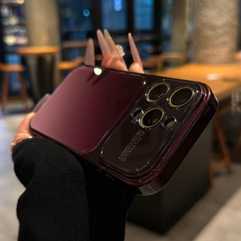 Three-dimensional Contrasting Color Large Window, Suitable for Apple 18promax Mobile Phone Case 17 All-inclusive 16 Anti-drop 1514
