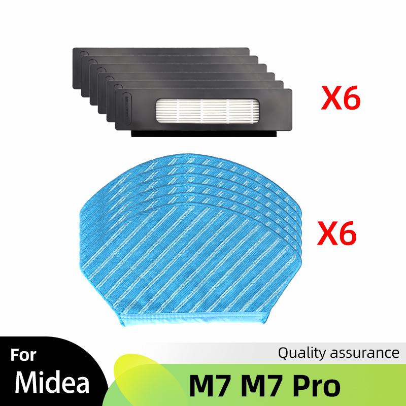 Für Midea M7 M7 Pro Zubehör Ersatzteile Roboter Staubsauger Ersatzbürste HEPA-Filter Wischtücher Verbrauchsmaterialien