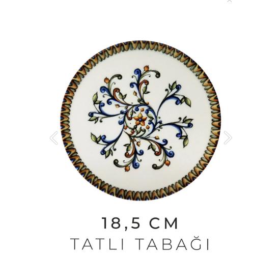 24 Parça 6 Kişilik Barok Bahar New Bone Porselen Yemek Takımı - Çorba Servis Yemek Tabağı Seti