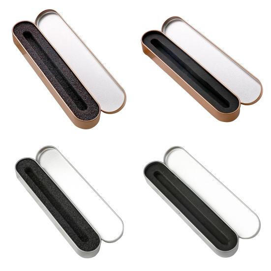 Metal Pencil Case Empty Hinged Tin Box with Foam Padding Rust-Proof Shatterproof Organizer for Pens Pencils Makeup Brushes School Office