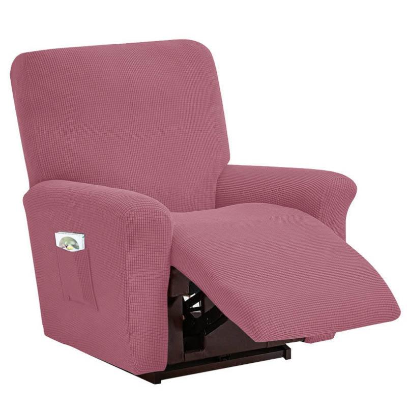 Waterproof Polar Fleece Recliner Cover Elastic Solid Color Recliner Cover Armchair Cover Split All Inclusive Lazy Chair Cover