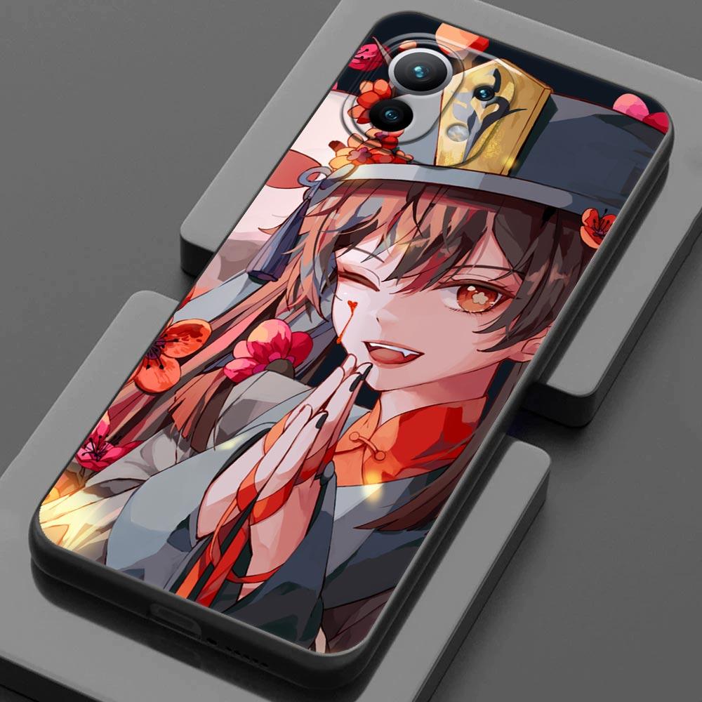 Phone Case for Xiaomi Mi 11 Lite 5G NE 11i 11X 11T 12 Pro Poco  F3 X3 GT X4 NFC Pro Cases Cover Anime Genshin Impact Flower Game