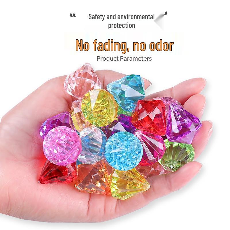 DIY Gemstone Treasure Kit: Imitation Crystal Diamonds & Mixed Acrylic Ornaments for Kids