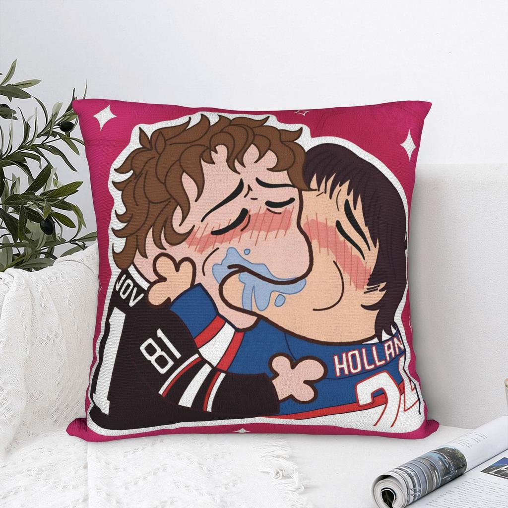 Kiss Heated Rivalry Pillowcase Polyester Cushion Cover Decorations Hollanov Throw Pillow Case Cover Bedroom Zippered 40*40cm