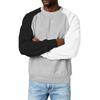 Herren Rundhals Raglanärmel Fleecefutter Dick Einfarbiges Sweatshirt