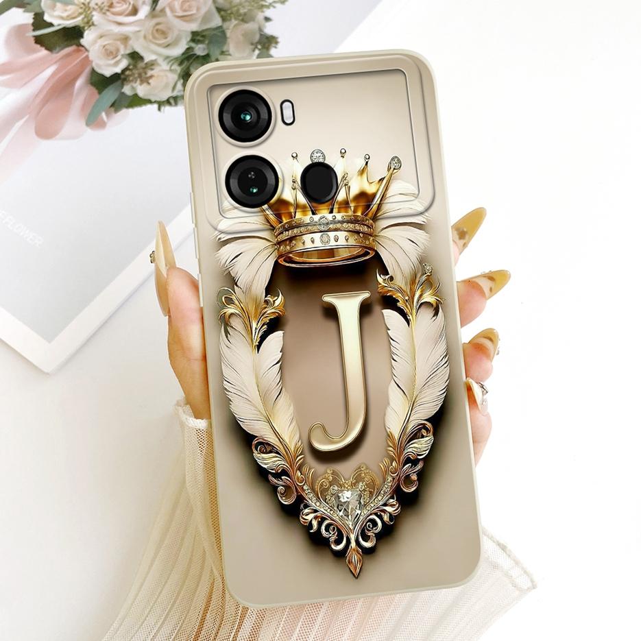 For Itel P40 Plus Case P683L Cute Crown Letters Cover Soft TPU Matte Phone Case For Itel P40 P662L P 40 ItelP40 P40+ Fundas Bags