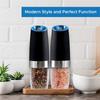 2025+ (2 Pack) Electric Salt and Pepper Grinder Set Battery Operated One Hand Automatic Operation, Adjustable