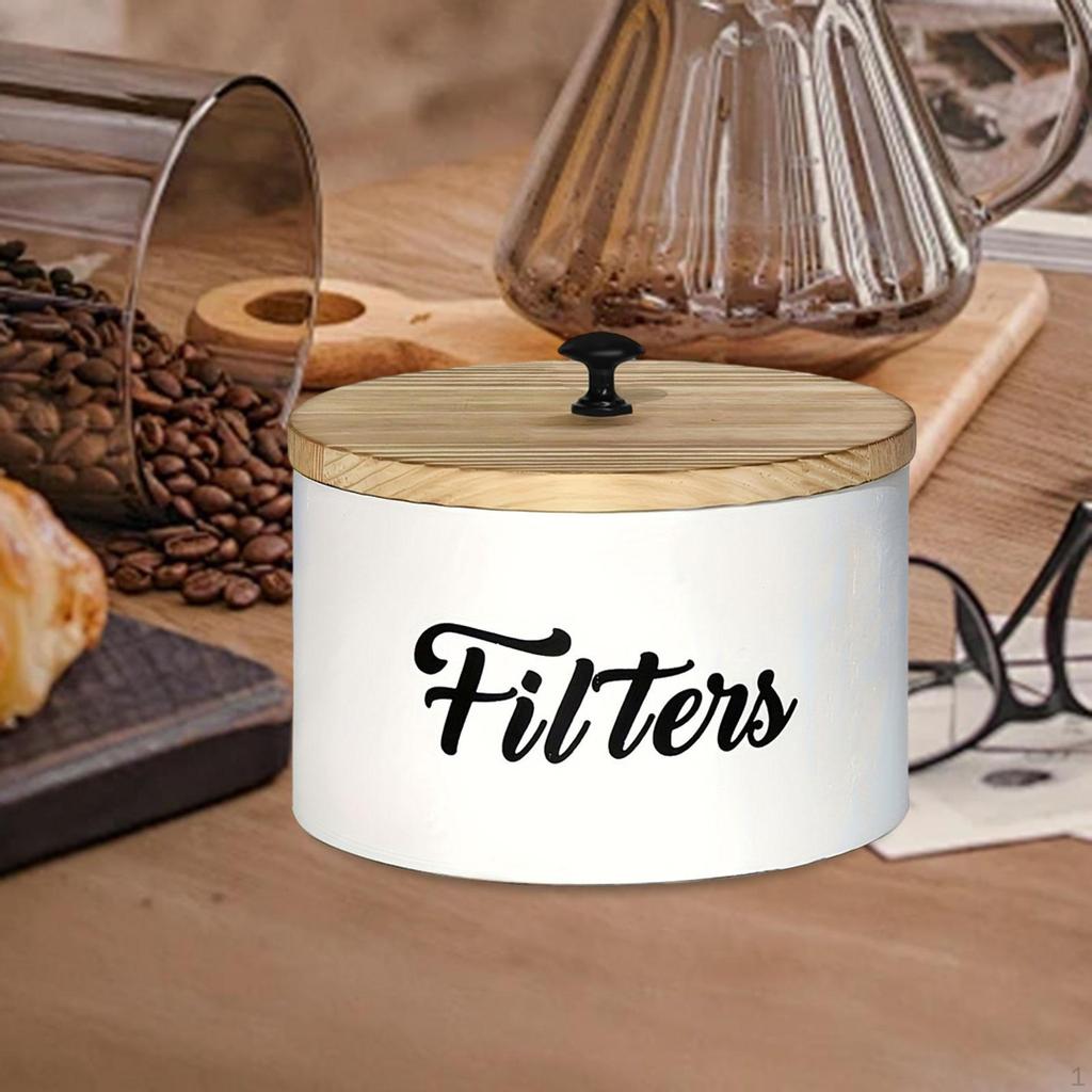 Coffee Filter Holder Kitchen Canister with Sealed Lid for Tea And Storage