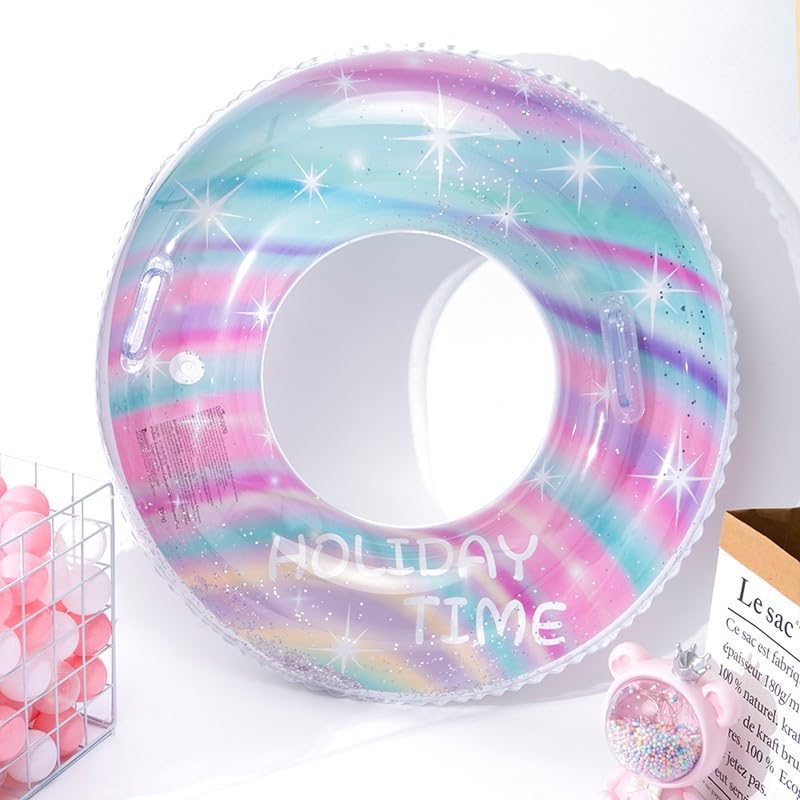 Float For Swimming For Water Floating Starry Sky Cute With Summer Heat Protection Float, O-shaped Float, Children, Adults, Parent-Child Ring, Play,