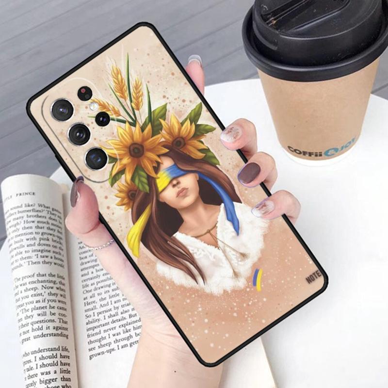 Ukraine Ukrainian Girl Phone Case Cover For Samsung Galaxy S24 S25 Ultra S21 S22 Ultra S10E Note 10 Plus Note 20 FE S23