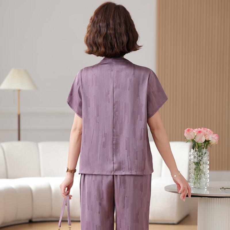 New Chinese Style Short Sleeve Blouse for Middle-Aged Women