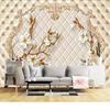 3d Flower Wallpaper Yellow Rose Vine 3d Solid Circle Soft Pack Wall Papers Floral Wall Murals Home Decor