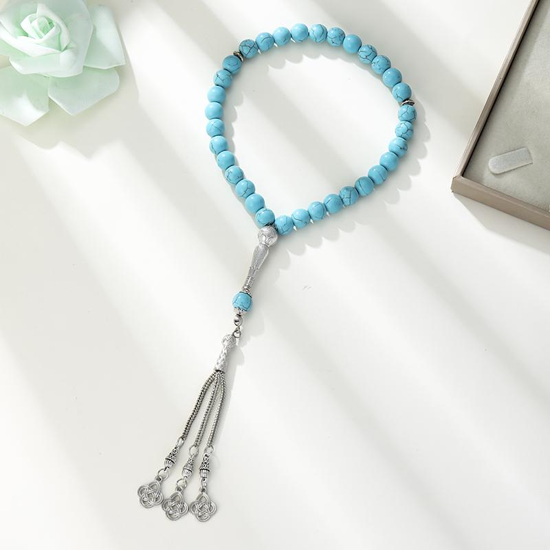 Xiaomi Muslimische Rosenkranzperlen Eid von Ramadan Geschenk Türkei Herrenarmband Arabische Islamische Gebetsperlen 10mm 33 Perlen Naturstein Handgefertigter Schmuck