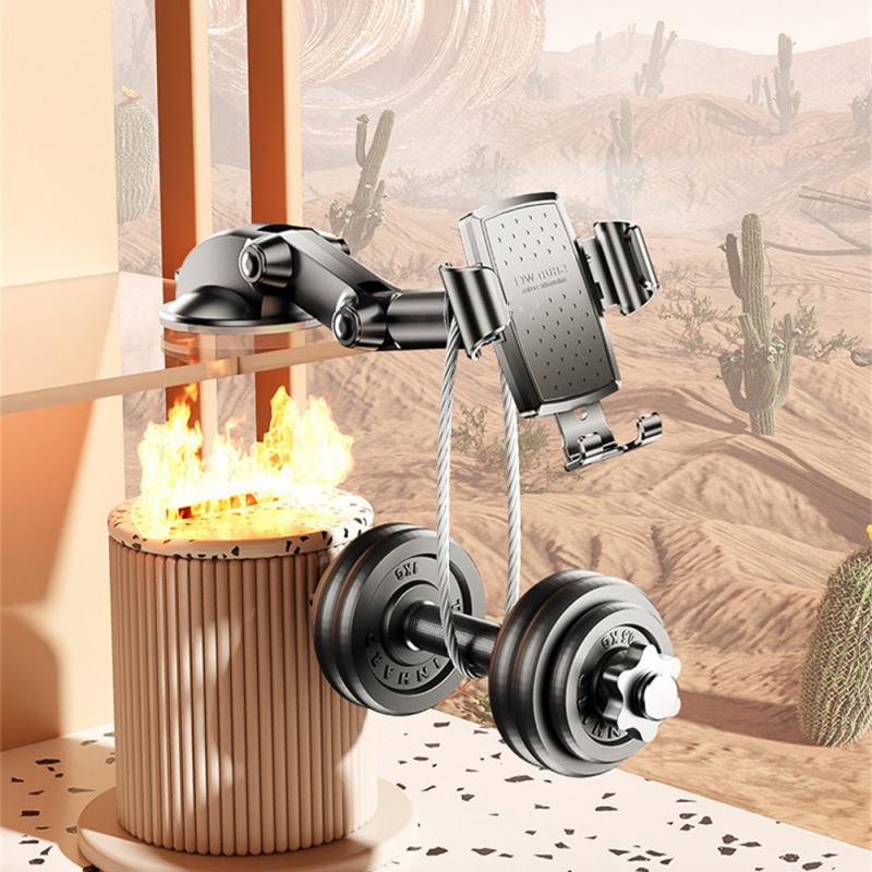 Car Phone Bracket Foldable Suction Type  Instrument Panel Fixed Gravity Induction Rotation Navigation Phone Holder Car Accessory