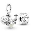 2pcs /Lot 2022 New Silver Color Love Heart Star Beads Pendant Fit Original Brand Charms Bracelet Women Jewelry Gift 45 Styles