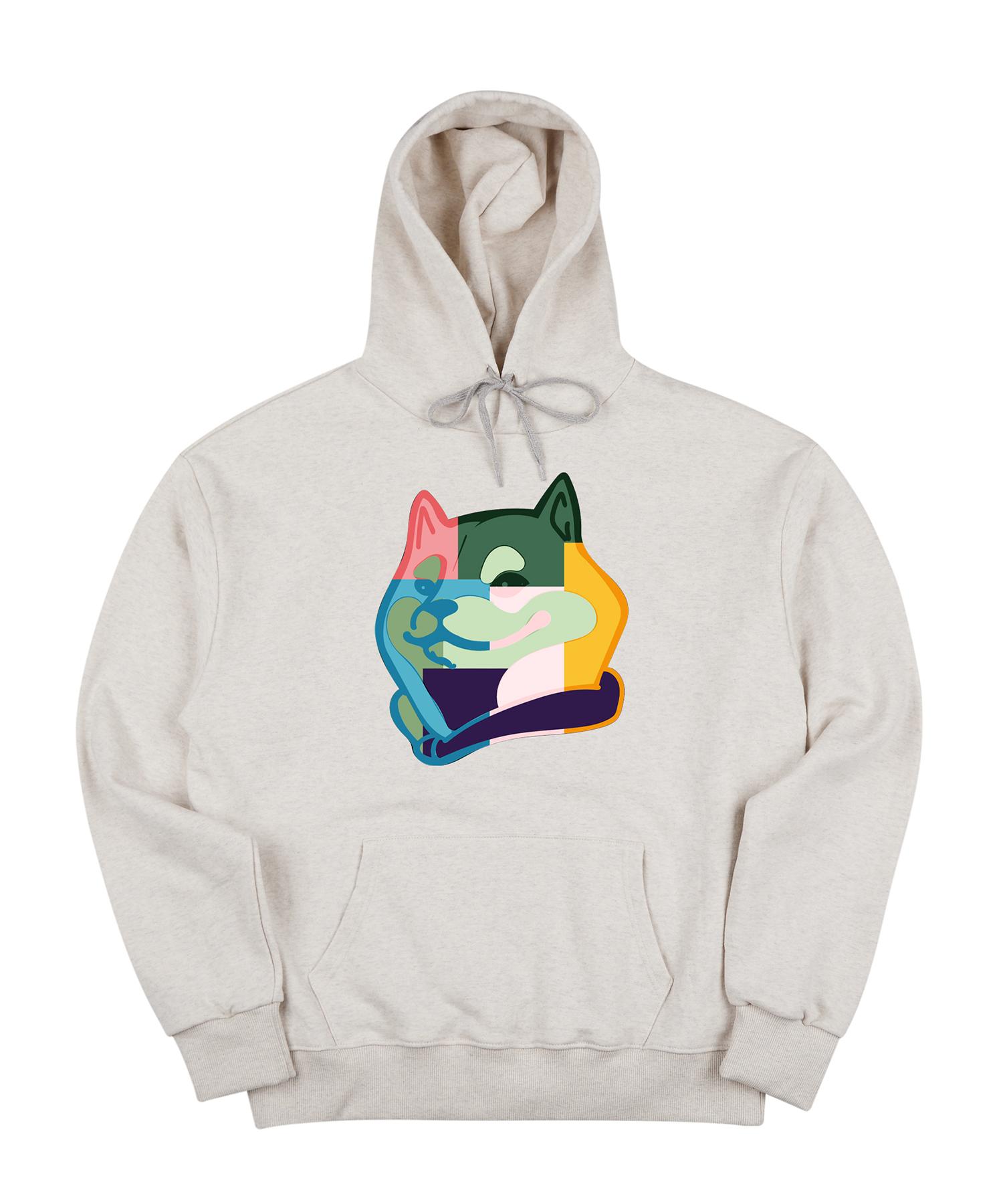 Cream Soda Lab Lab Multi Patch Parku Hoodie Oatmeal L