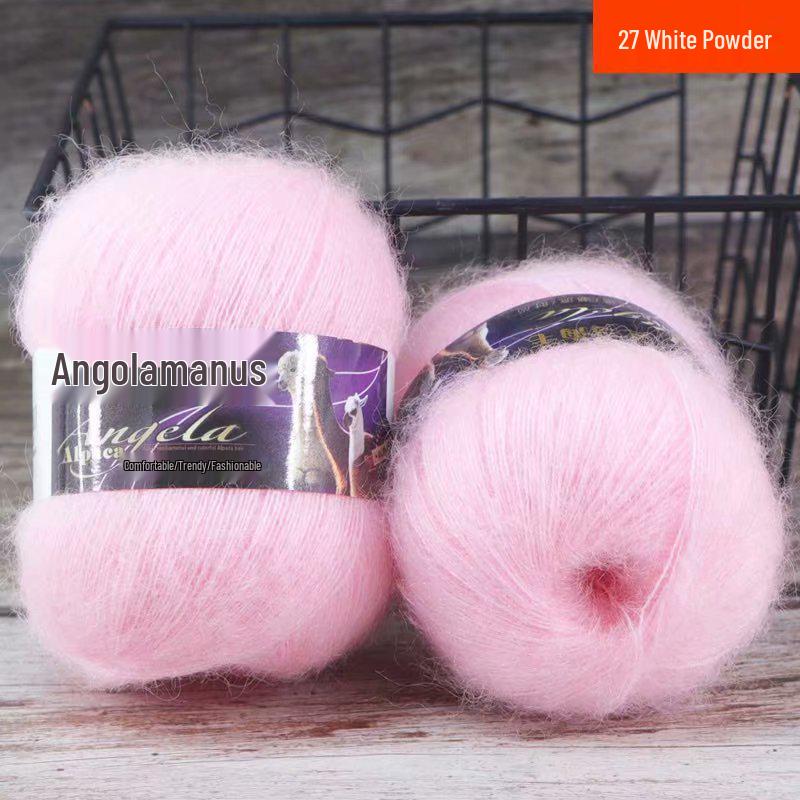 Angola Fine Mohair Yarn for Hand Knitting - Medium Fine Wool Yarn