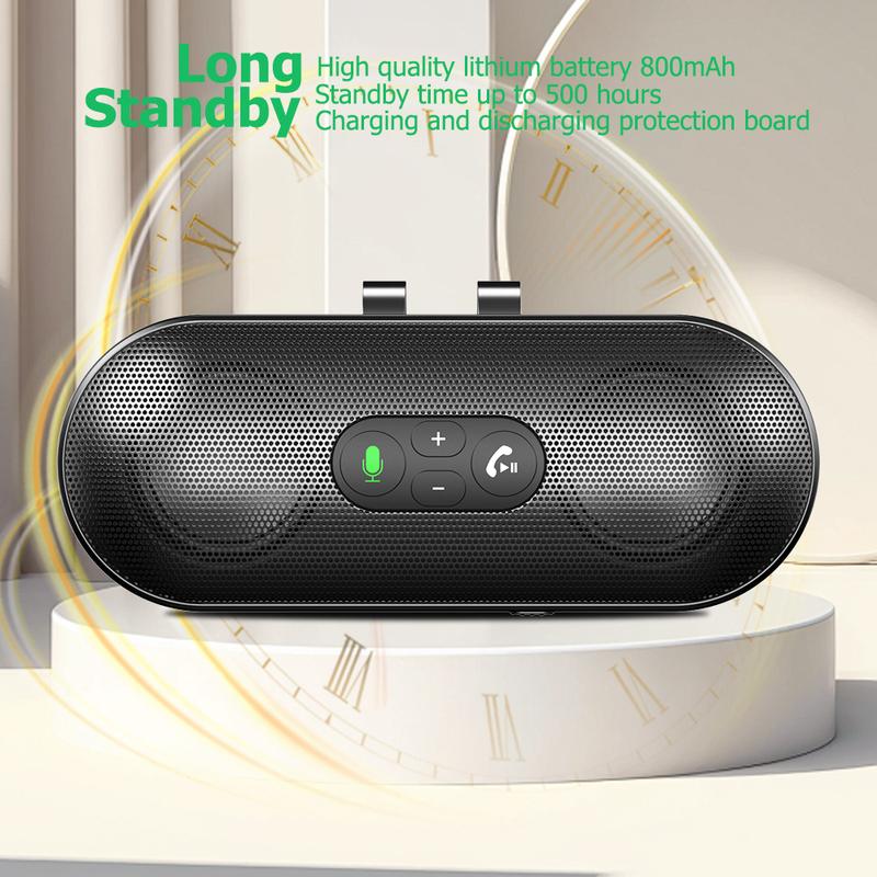 Zestaw samochodowy Bluetooth 5.4 Głośnomówiący Głośnik 6W Głośnik do osłony przeciwsłonecznej Odtwarzacz Mp3 Bezprzewodowy Odbiornik Muzyki Z Asystentem Głosowym