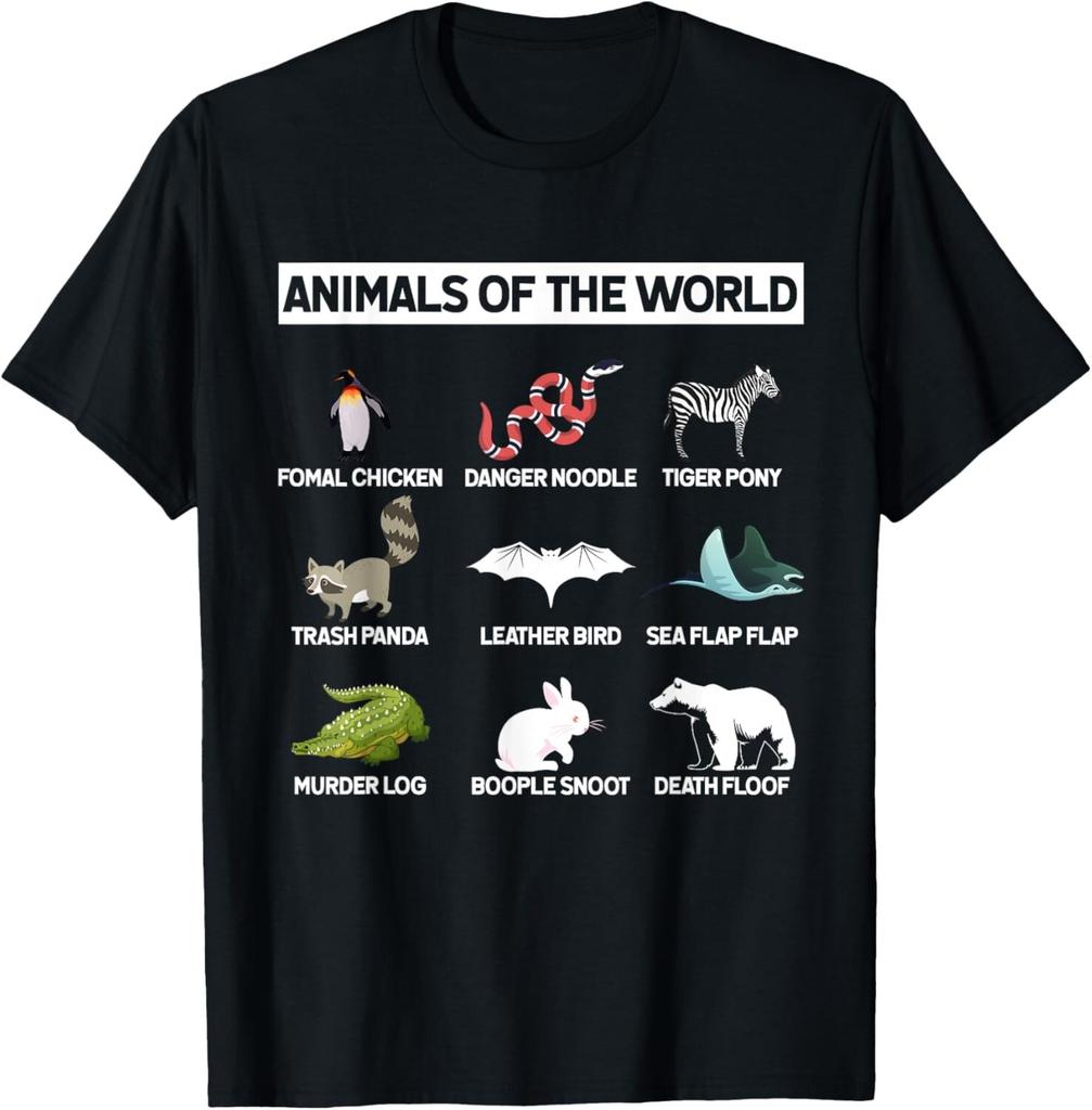 Funny Animals Of The World Gifts For Animal Wild Lovers Gift Unisex T-Shirt