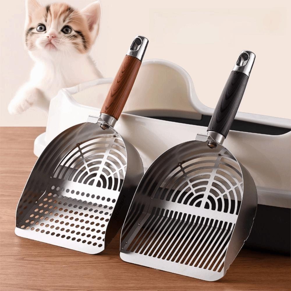 Long Handle Cat Litter Scoop Stainless Steel Cat Poop Sifting Tool  Cat Supplies