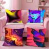 Cyberpunk Gradient Tone Pillow Case Antidustmite Pillowcase Invisible Zipper Silky Short Plush Sofa Cushion Cover