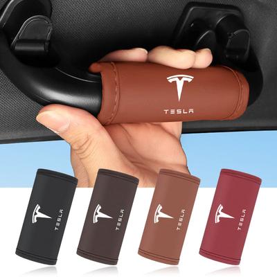 Nový Kožený Stropní Madlo do Auta Ochranná Podložka proti Poškrábání Příslušenství Pro Model 3 Model S Model X Model Y Roadster Bonina Cívka