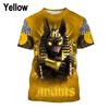 Men's 3D Printed Pharaoh Anubis T-Shirt for Men Ancient Egypt Pattern Tees Casual  Tops Street Sport T Shirts