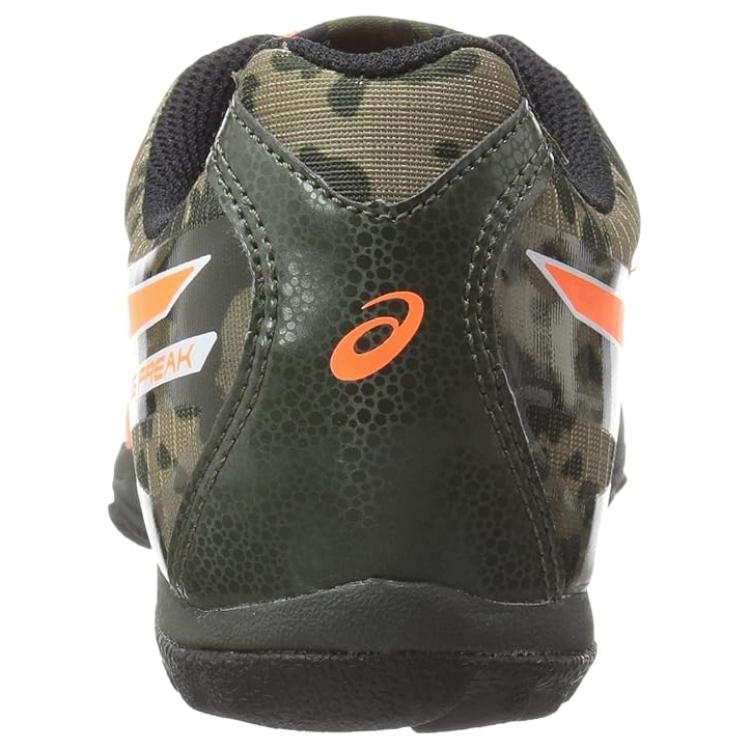 Asics Cross Freak Trendy Low Top Spiked Running Shoes Men Sneakers Green Orange G508Y0830