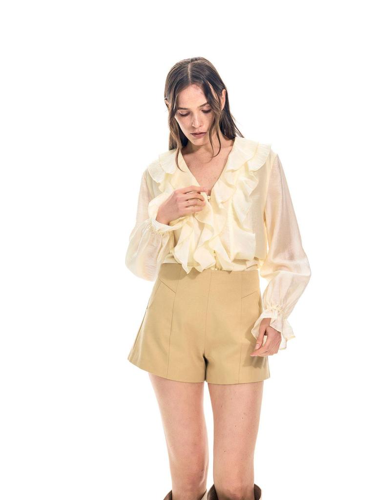 Black High-Waisted Women's A-Line Shorts - 2026 Spring/Autumn Korean Commuting Style, Versatile Slimming Outerwear.